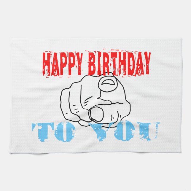 Paño De Cocina Feliz Cumpleaños Para Ti (Horizontal)