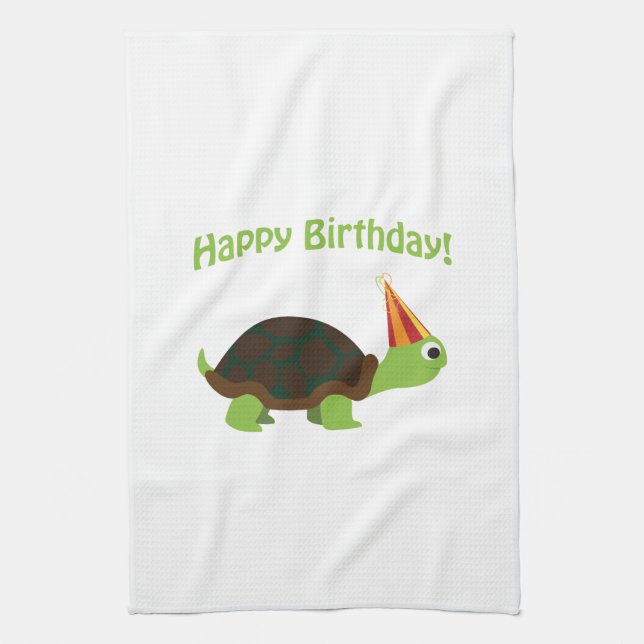 Paño De Cocina ¡Feliz cumpleaños! Tortuga (Vertical)