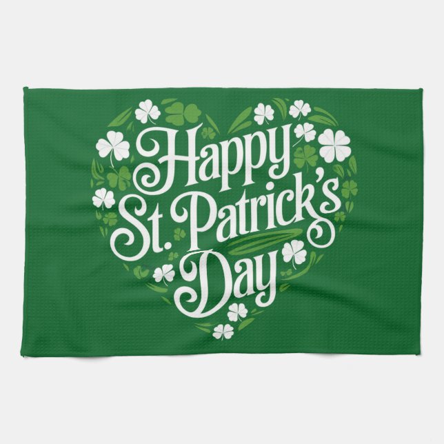 Paño De Cocina Feliz Día de San Patricio (Horizontal)