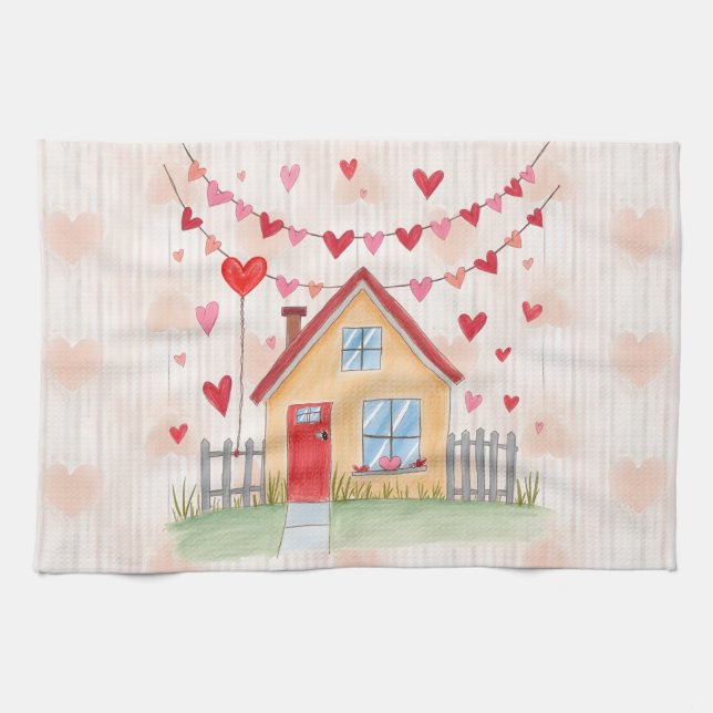 Paño De Cocina ¡Feliz Día de San Valentín! (Horizontal)