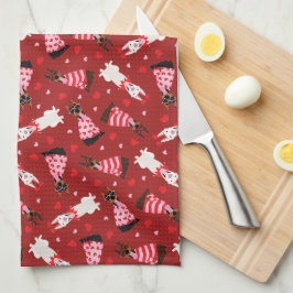 Paño De Cocina Feliz Día de San Valentín Perros Dobermann