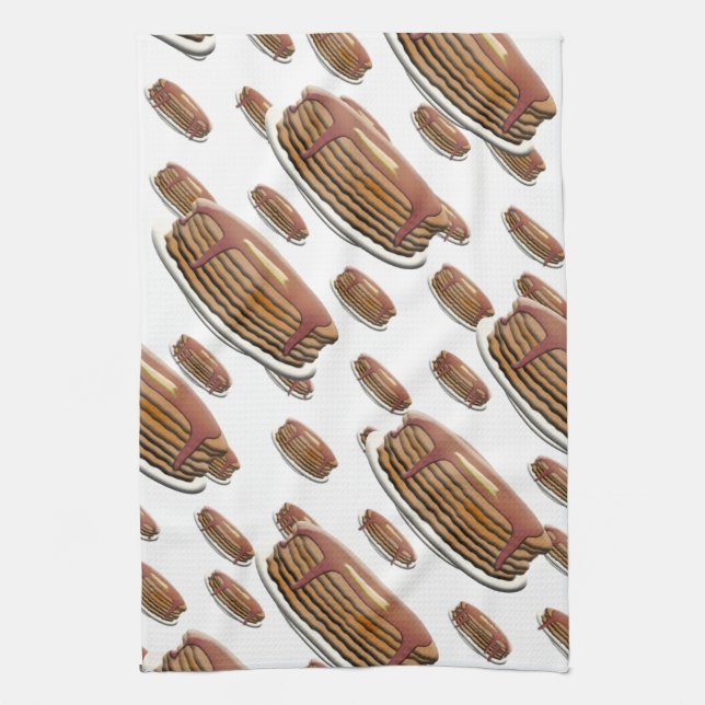 Paño De Cocina Feliz Día del Panqueque - Pista de panqueques (Vertical)