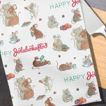 Paño De Cocina Feliz feriado de la familia del ratón Jolabokaflod<br><div class="desc">Happy Jolabokaflod Mouse Family Kitchen Towel - Jolabokaflod (traducido al inglés como "Navidad Book Flood") es la maravillosa tradición islandesa de dar libros sobre Navidades Eve y pasar el resto de la noche leyendo y comiendo chocolates. ¡No hay mejor manera de pasar la noche tanto para los niños como para...</div>
