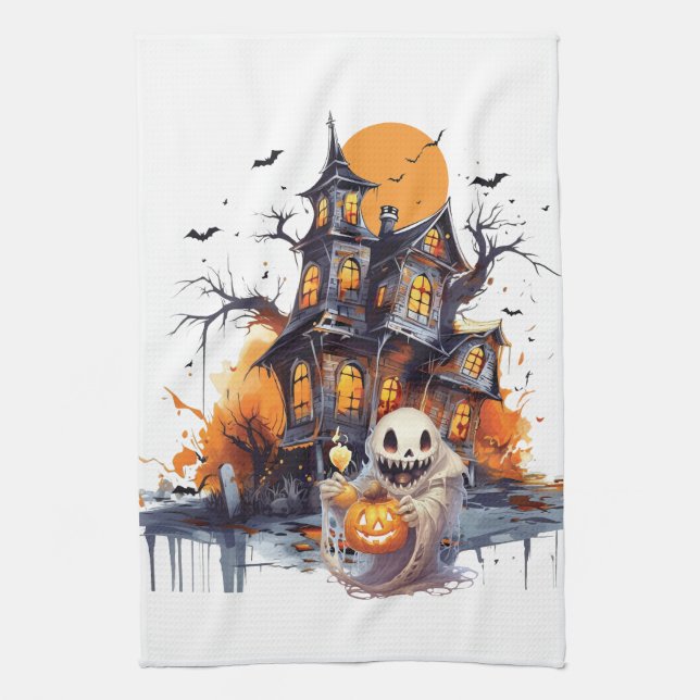 Paño De Cocina Feliz Halloween Ghoul (Vertical)