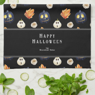 Paño De Cocina Feliz Halloween Spooky Samhain Pumpkins Crystals