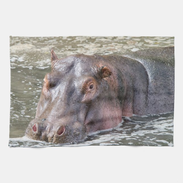 Paño De Cocina Feliz Hippo (Horizontal)
