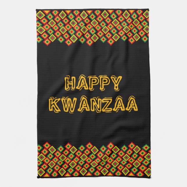 Paño De Cocina Feliz Kwanzaa (Vertical)