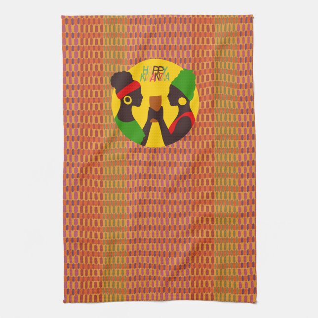 Paño De Cocina Feliz Kwanzaa (Vertical)
