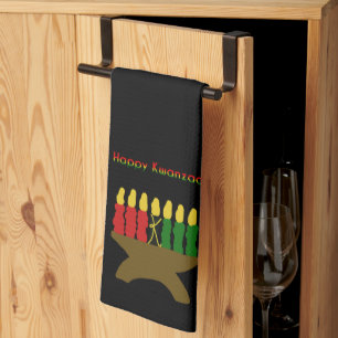 Paño De Cocina Feliz Kwanzaa Kinara