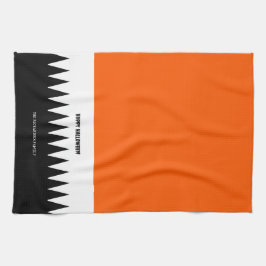 Paño De Cocina Feliz Naranja de Halloween negro personalizado