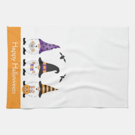 Paño De Cocina Feliz Naranja púrpura de Halloween Gnomes