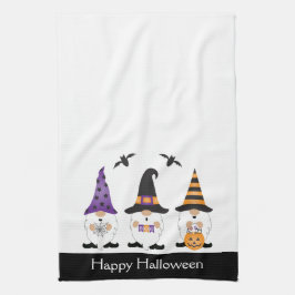 Paño De Cocina Feliz Naranja púrpura de Halloween Gnomes