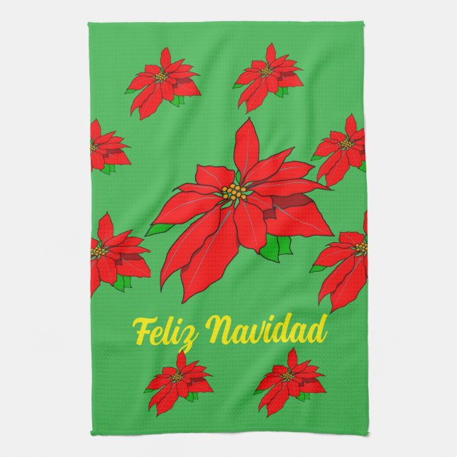 Paño De Cocina Feliz Navidad (Vertical)