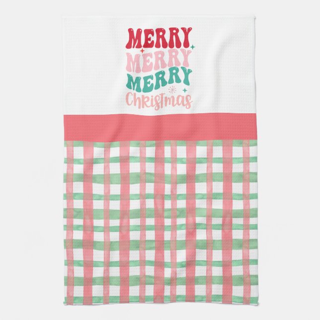 Paño De Cocina Feliz Navidad (Vertical)