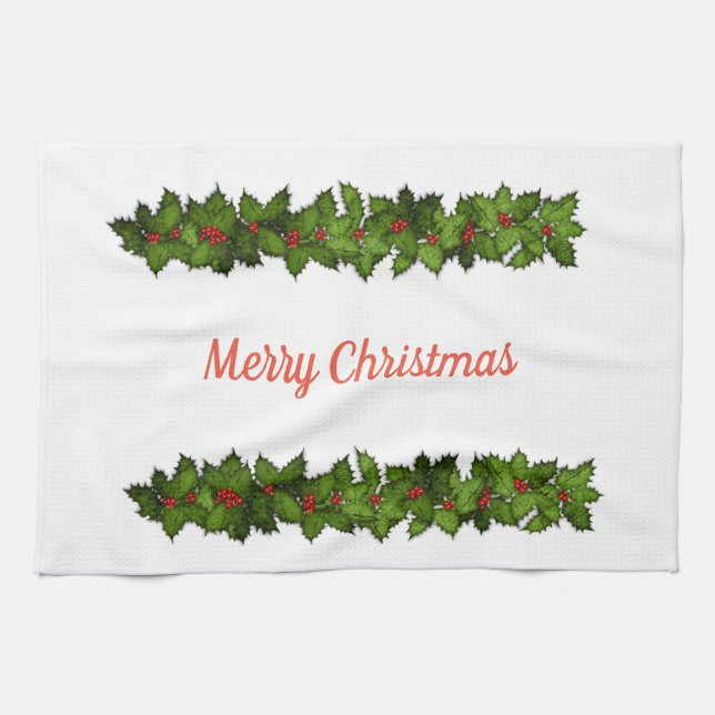 Paño De Cocina Feliz Navidad (Horizontal)