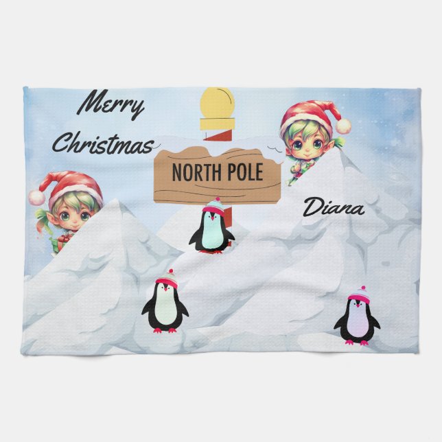 Paño De Cocina Feliz Navidad (Horizontal)