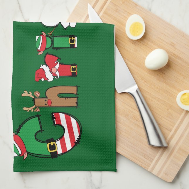 Paño De Cocina Feliz Navidad (Doblado Cuarto)