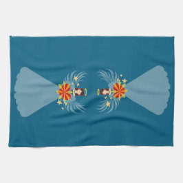 Paño De Cocina Feliz Navidad Blue Angel Stars Festividades del Co