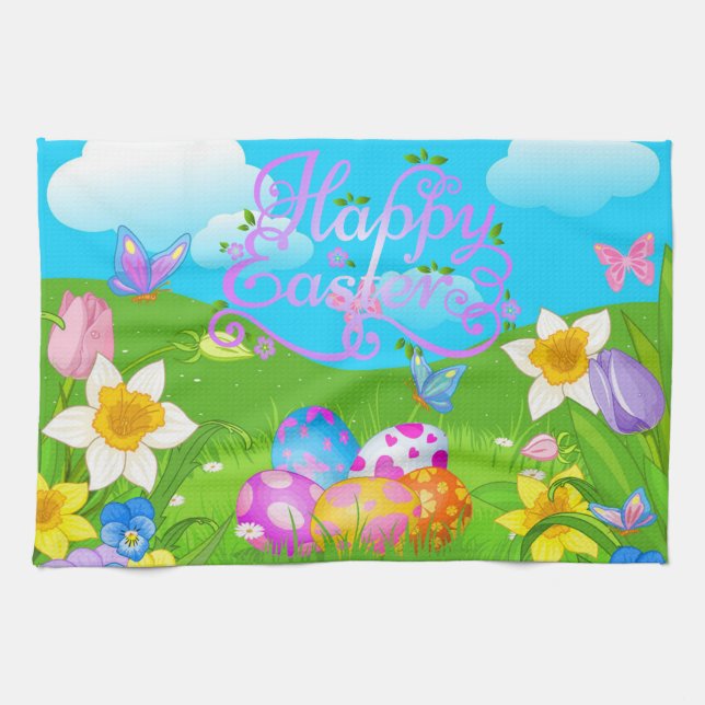 Paño De Cocina Feliz Navidad de Pascua (Horizontal)