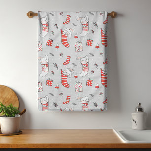 Paño De Cocina Feliz navidad de repoblar gatos y conejos