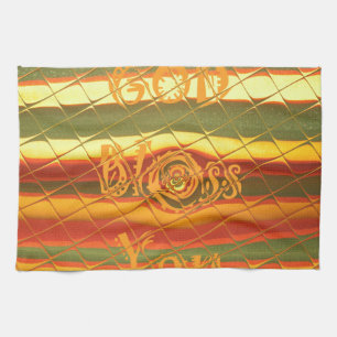 Paño De Cocina Feliz Navidad Dios bendiga tu diseño de colores