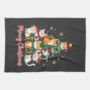 Paño De Cocina Feliz Navidad Graciosa Navidad Catmas Kitten Xmas 