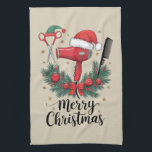 Paño De Cocina Feliz Navidad Hairstylista Hairdresser Xmas Hair<br><div class="desc">Merry Christmas Hairstylist Hairdresser Xmas Hair Tools</div>