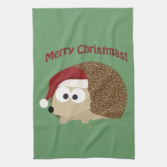 Paño De Cocina Feliz Navidad! Hedgehog (Vertical)