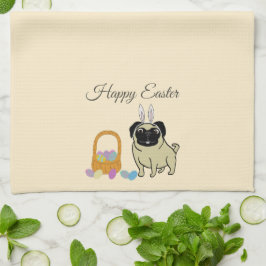 Paño De Cocina Feliz Pascua, perro