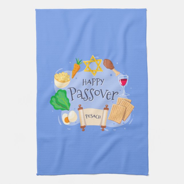 Paño De Cocina Feliz Pésaj  (Vertical)