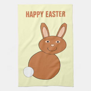 Paño De Cocina Feliz Semana Santa Bunny Personalizado Kitchen Toa