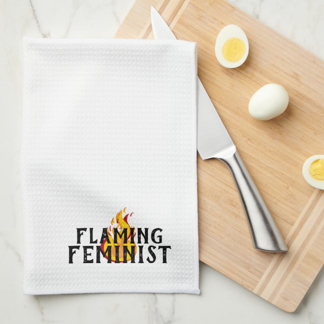 Paño De Cocina Feminismo flamantemente feminista RBG Feminismo Gi (Doblado Cuarto)