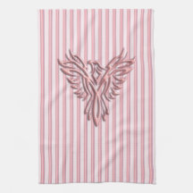 Fénix rosa en ascenso con bandas rosas