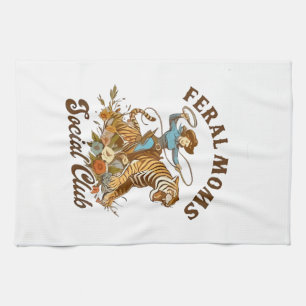 Paño De Cocina Feral Mom Social Club Funny Retro Boho Cowgirl