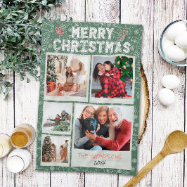 Paño De Cocina Ferry Christmas Simple Doodles 5 Photo Family Gift