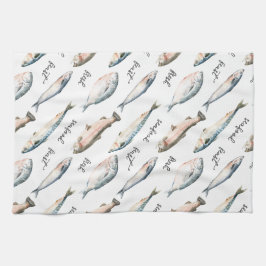 Paño De Cocina Festín de pescado fresco de marisco