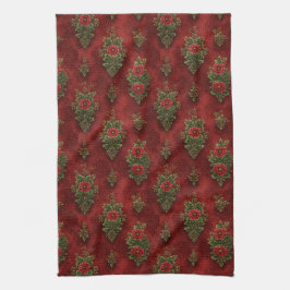 Paño De Cocina Festive Damask 