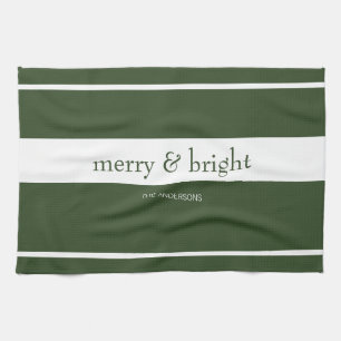 Paño De Cocina Festividad de los Navidades verdes modernos y bril