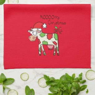 Paño De Cocina Festividad de Navidades Personalizados de vacas di