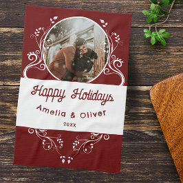 Paño De Cocina Festividad feliz Foliage Fotografía de la Pareja R