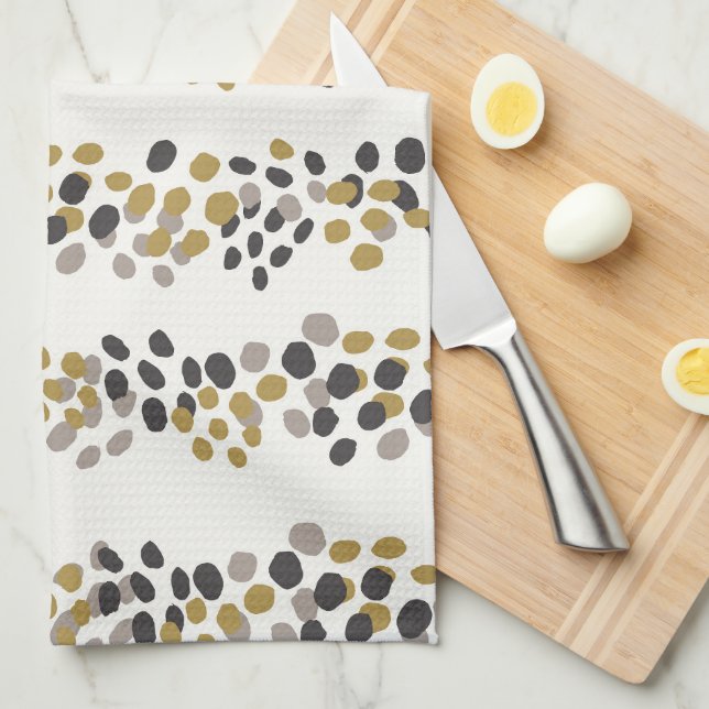 Paño De Cocina Festividad moderna de mediados de siglo con patrón (Doblado Cuarto)