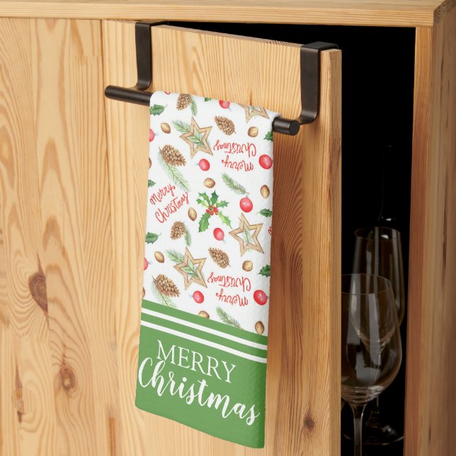 Paño De Cocina Festividades de Navidades de país (Pliegue de tercios)