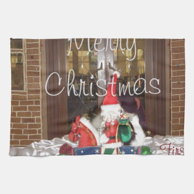 Paño De Cocina Festividades navideñas felices lejos de la colecci (Horizontal)