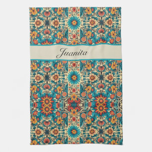 Paño De Cocina Fiesta Blooms, personalizable
