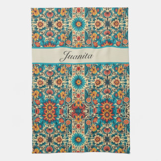 Paño De Cocina Fiesta Blooms, personalizable