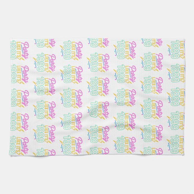 Paño De Cocina Fiesta Como Si Fuera 1999®™ – Voltaje Neon (Horizontal)