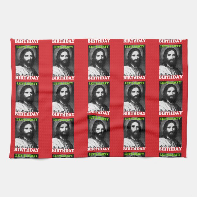 Paño De Cocina fiesta como si fuera mi cumpleaños (Horizontal)