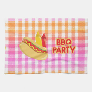 Paño De Cocina Fiesta de barbacoa Perro caliente con condimentos