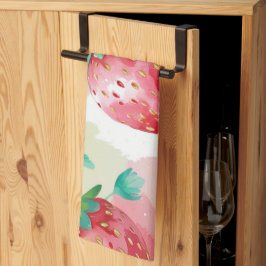 Paño De Cocina Fiesta de cumpleaños de arcoiris de fresas cutánea