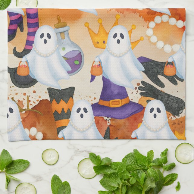 Paño De Cocina Fiesta de Halloween (Doblado)